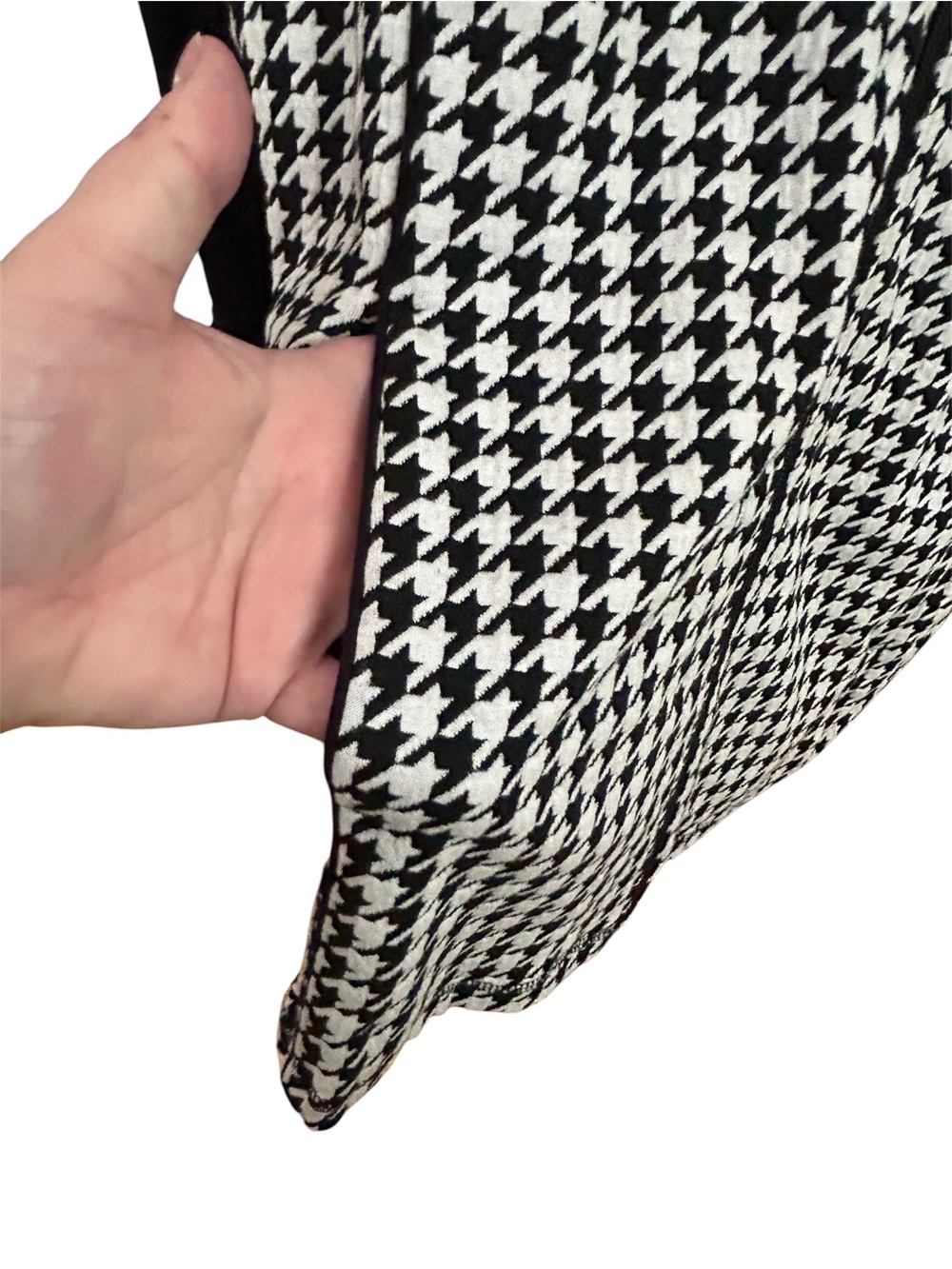 Houndstooth Zip Front Hoodie, Large - Picture 3 of 6